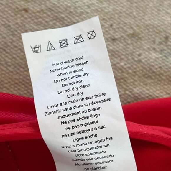 Kenneth Cole Woman's Red Cutout Halter Summer Beach One-Piece Swimsuit Sz Lr - Picture 7 of 10